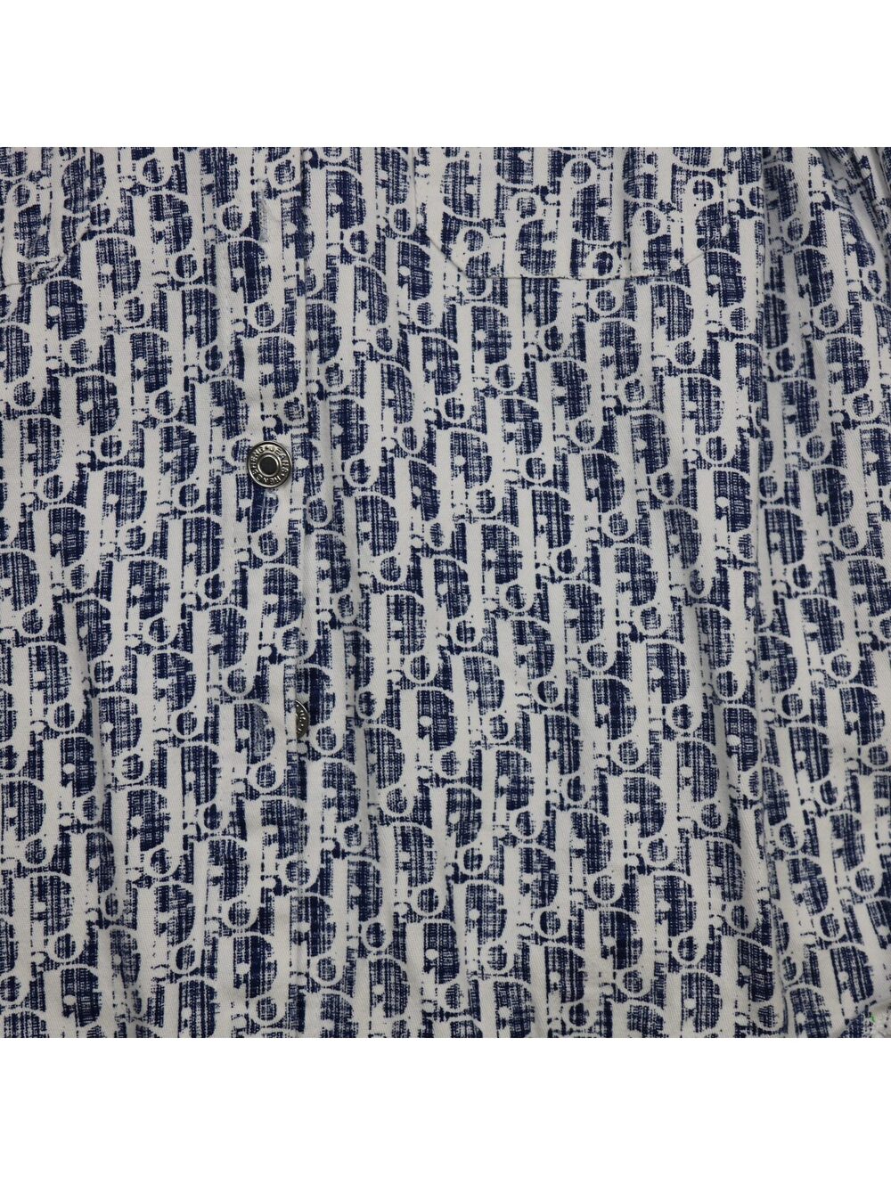 Monogram Print Button-Up Shirt - Picture 3 of 5